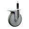 Service Caster 6'' Gray Poly Swivel 1'' Expanding Stem Caster Total Lock Brake SCC-EXTTL20S614-PPUB-1 - alternate 1